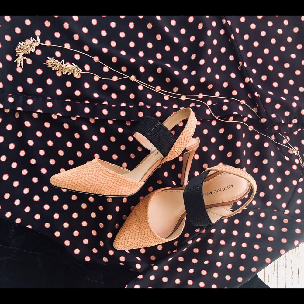 ANTONIO MELANI SLING BACK PUMPS